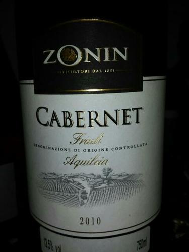 卓林阿奇雷亚卡本内干红Zonin Cabernet Friuli Aquileia