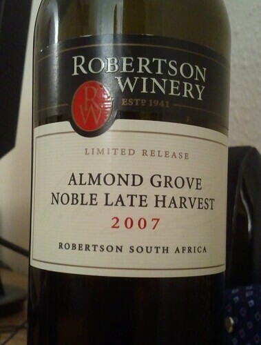 罗宾逊杏仁贵族晚收雷司令干白Robertson Winery Almond Grove Noble Late Harvest Riesling