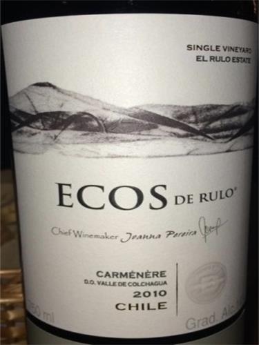 彼斯克提回声佳美娜干红Vina Bisquertt Ecos de Rulo Carmenere