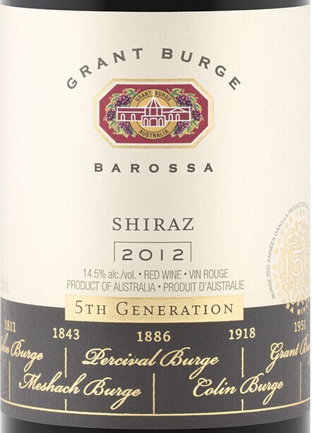 格兰特伯爵第五代西拉干红Grant Burge 5th Generation Shiraz