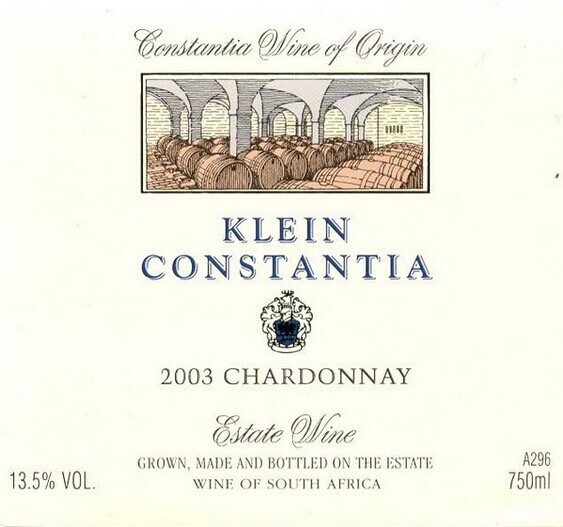 克莱坦亚霞多丽干白Klein Constantia Chardonnay