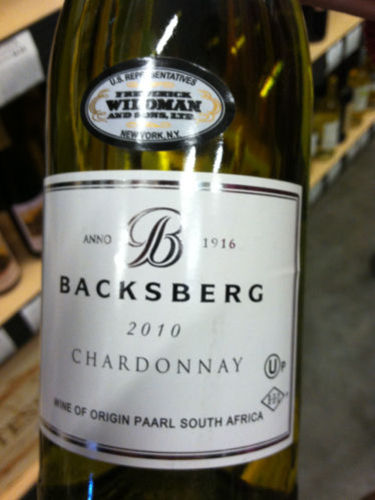 贝克斯堡蔻修霞多丽干红Backsberg Kosher Chardonnay