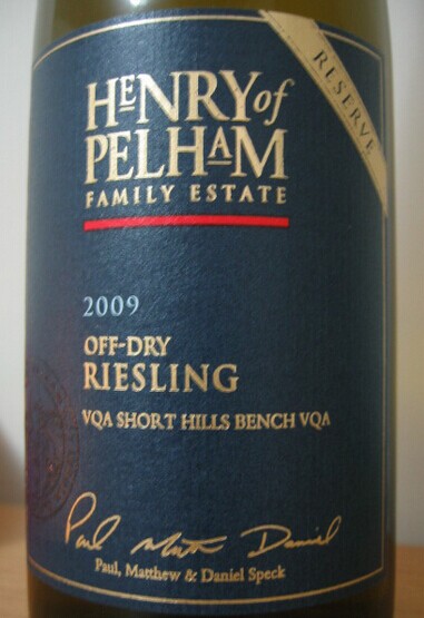 亨利佩勒姆家族精选晚收雷司令甜白Henry of Pelham Family Estate Special Select Late Harvest Riesling