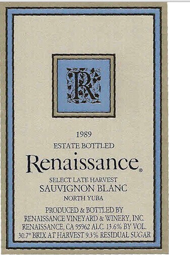 复兴晚熟长相思干白Renaissance Late Harvest Select Sauvignon Blanc