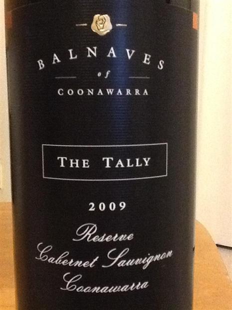 巴内夫泰利珍藏赤霞珠干红Balnaves of Coonawarra The Tally Reserve Cabernet Sauvignon