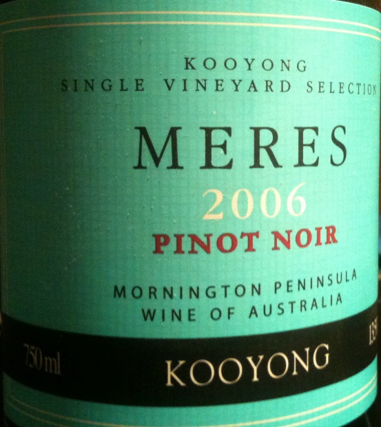 珀翡库扬表大海黑皮诺干红Port Phillip Estate Kooyong Meres Pinot Noir