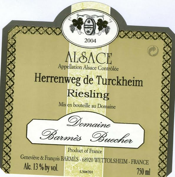 巴尔梅布彻赫轮连维雷司令干白Domaine Barmes-Buecher Riesling Herrenweg