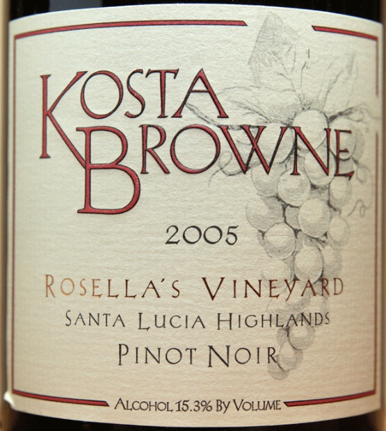 科斯塔布朗锦鹉园黑皮诺干红Kosta Browne Rosella's Vineyard Pinot Noir