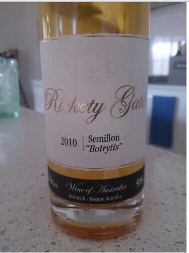 里奇蒂珍藏贵腐赛美容白Rickety Gate Reserve Botrytis Semillon