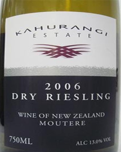 卡胡朗伊庄园毛特雷司令干白Kahurangi Estate Moutere Riesling