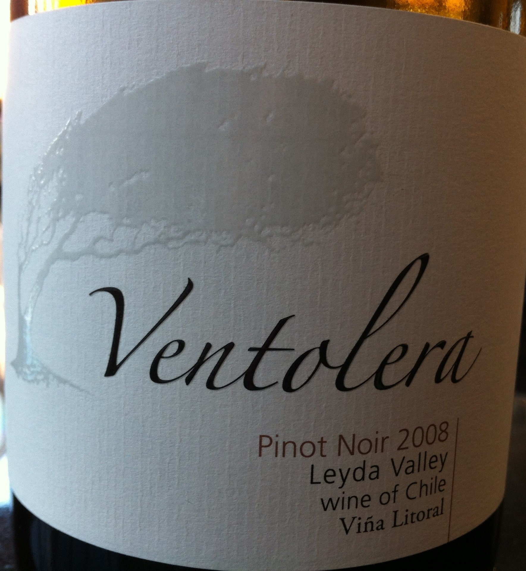 凡托莱拉黑皮诺干红Vina Litoral Ventolera Pinot Noir