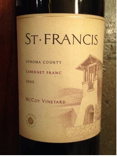 圣弗朗西丝麦考伊园品丽珠干红St. Francis McCoy Vineyard Cabernet Franc