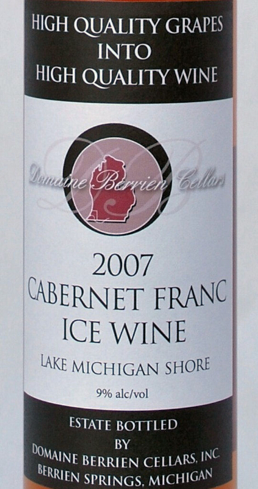 贝林品丽珠冰红Domaine Berrien Cellars Cabernet Franc Ice Wine