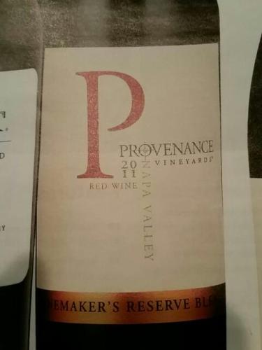 普罗伦斯酿酒师珍藏干红Provenance Winemaker's Reserve Blend