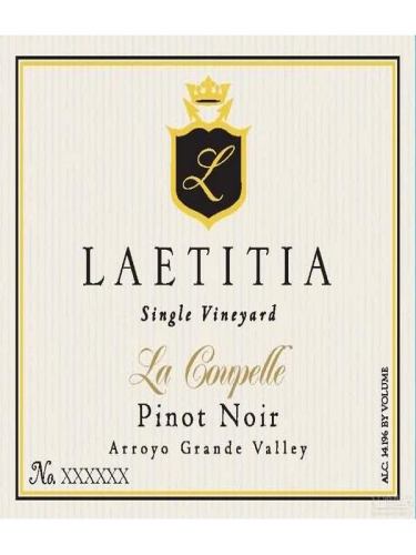 霁霞杯子单一园黑皮诺干红Laetitia La Coupelle Single Vineyard Pinot Noir