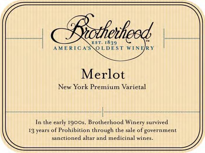 兄弟会梅洛干红Brotherhood Winery Merlot