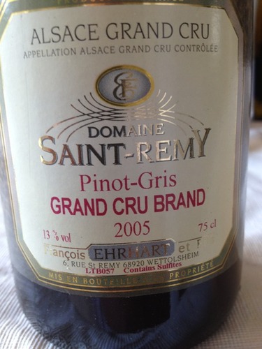 圣雷米布兰德园灰皮诺甜白Domaine Saint Remy Brand Pinot Gris