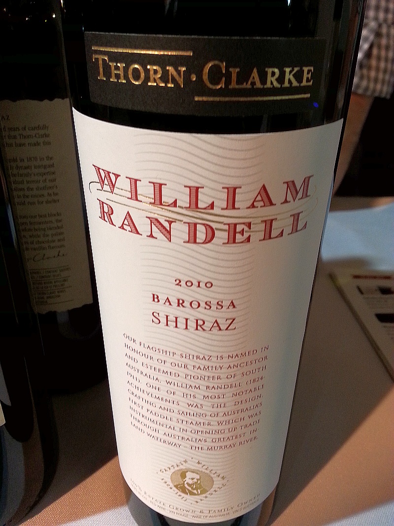 颂恩克拉克威廉兰戴尔西拉干红Thorn Clarke William Randell Shiraz