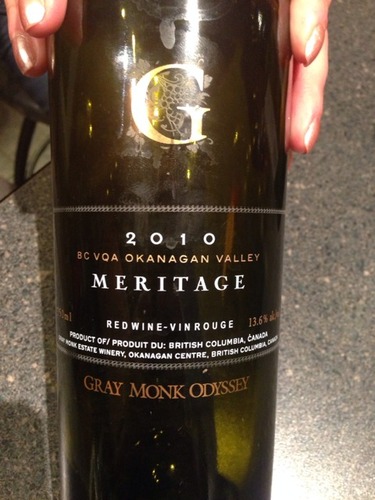 灰僧奥德赛梅里蒂奇干红Gray Monk Estate Winery Odyssey Meritage