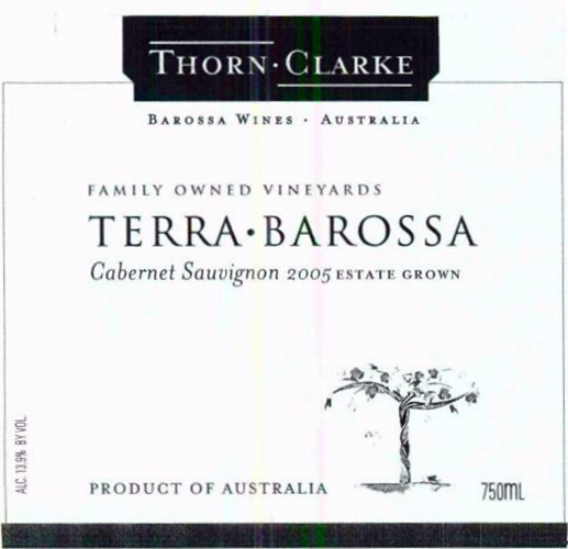 颂恩克拉克特拉巴罗萨系列赤霞珠干红Thorn Clarke Terra Barossa Cabernet Sauvignon