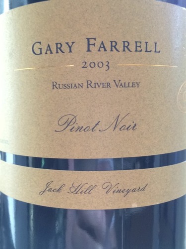 法雷尔杰克山庄园黑皮诺干红Gary Farrell Jack Hill Vineyard Pinot Noir