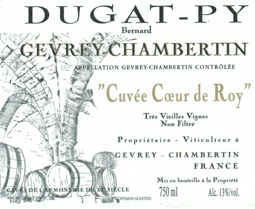 杜加“罗伊之心”老藤干红Domaine Dugat-Py Gevrey-Chambertin Cuvee Coeur de Roy Vieilles Vignes
