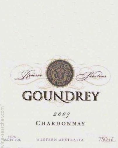 谷瑞精选珍藏霞多丽干白Goundrey Reserve Selection Chardonnay