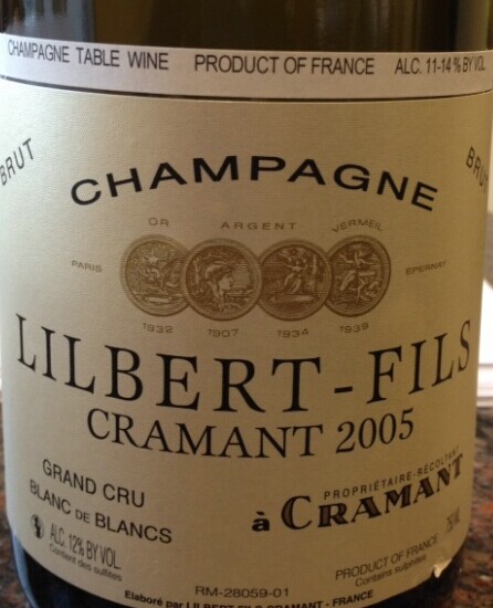 勒克莱尔克拉曼霞多丽白中白香槟Lilbert-Fils Cramant Blanc de Blancs Chardonnay