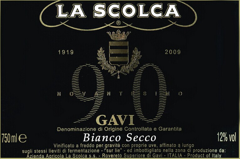 la scolca novantesimo black label cortese (gavi)