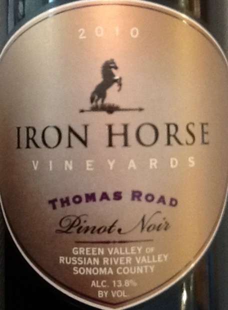 铁马托马斯庄园黑皮诺干红Iron Horse Thomas Road Vineyard Pinot Noir