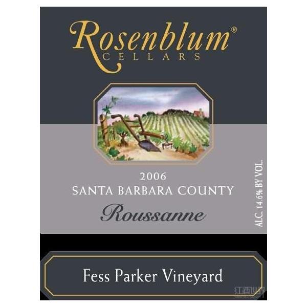 罗森布拉姆菲斯帕克瑚珊干白Rosenblum Cellars Fess Parker Roussanne