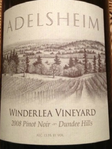 爱德森文德礼园黑皮诺干红Adelsheim Winderlea Vineyard Pinot Noir