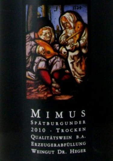 黑格密慕斯夷陵克莱贝格黑皮诺干红Weingut Dr. Heger 'Mimus' Spatburgunder Trocken