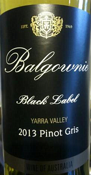 博尔基尼黑签灰皮诺干白Balgownie Estate Black Label Pinot Gris