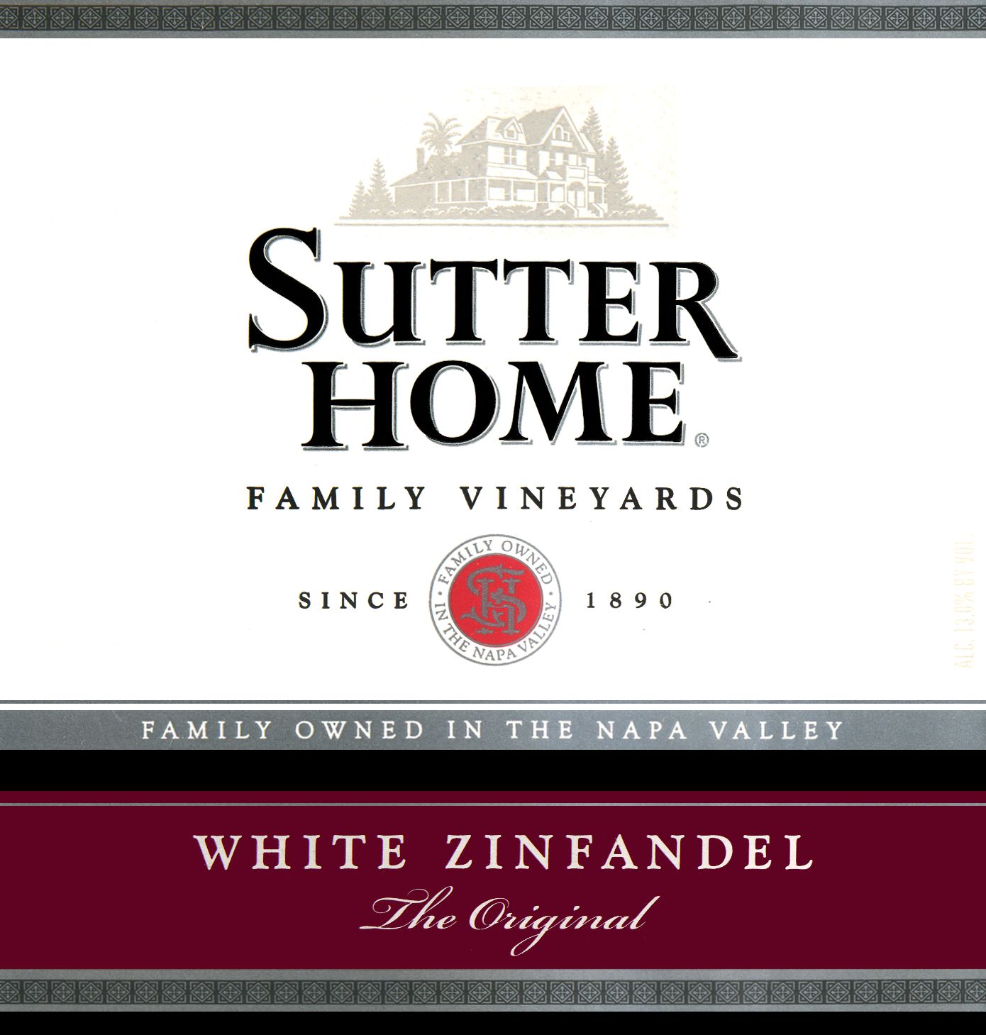 舒特家族白金粉黛干红SUTTER HOME white Zinfandel