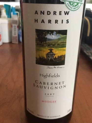 安赞酒园赤霞珠干红Andrew Harris Highfield Cabernet Sauvignon