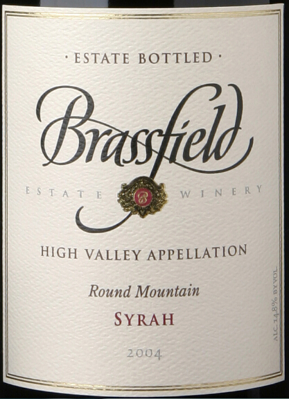 布拉斯菲尔德圆山西拉干红Brassfield Estate Winery Round Mountain Vineyard Syrah