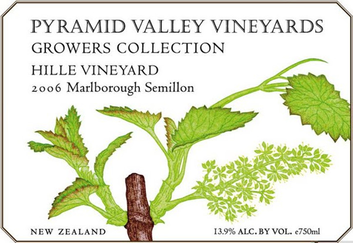 金字塔谷海莉迟摘赛美蓉甜白Pyramid Valley Vineyards Hille Late Harvest Semillon