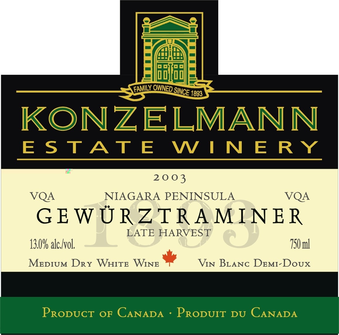 Konzelmann Estate Winery Reserve Gewurztraminer