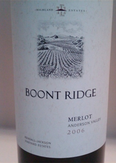 肯德-杰克逊高地园伯恩岭梅洛干红Kendall Jackson Highland Estates Boont Ridge Merlot