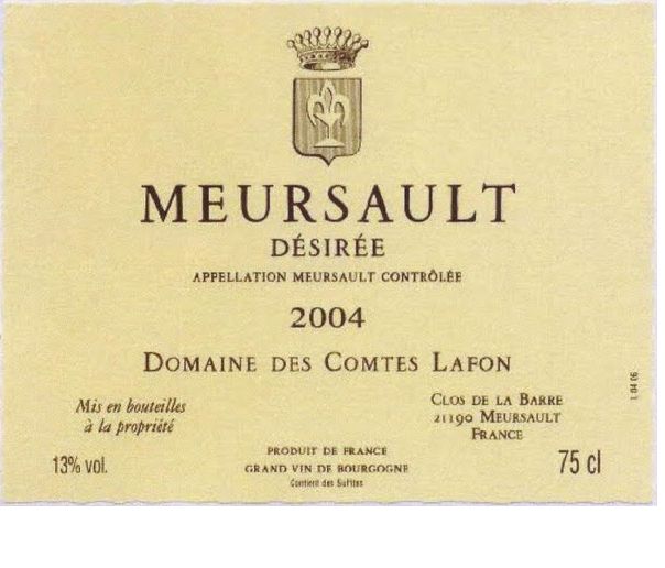 拉芳迪西瑞干白Domaine des Comtes Lafon Desiree