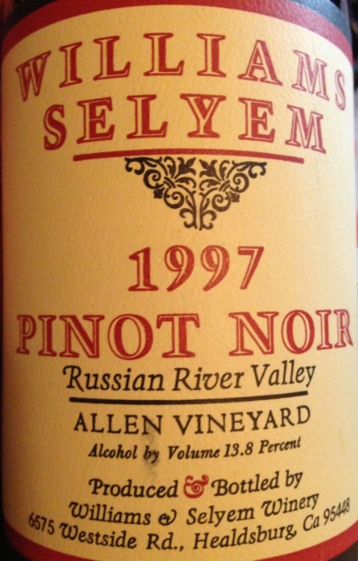 Selyem Allen Vineyard Pinot Noir