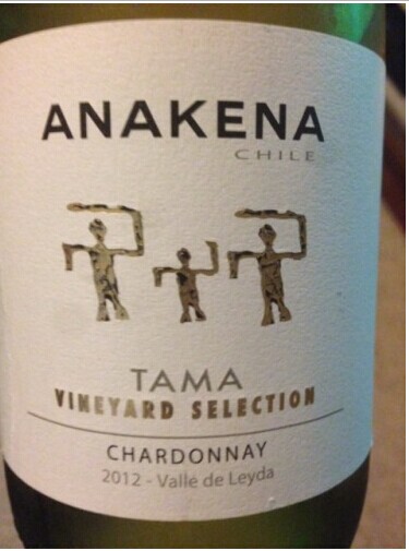 安娜肯纳达玛系列霞多丽干白Anakena Tama Chardonnay