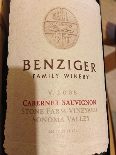 benziger stone farm vineyard cabernet sauvignon (sonoma valley)