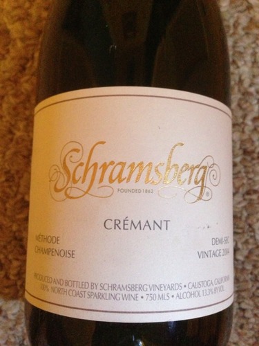 世酿伯格半干型起泡酒Schramsberg Cremant Demi Sec