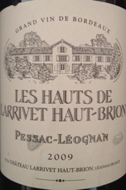 拉里·奥比昂酒庄三牌干白Les Hauts de Larrivet Haut-Brion Blanc