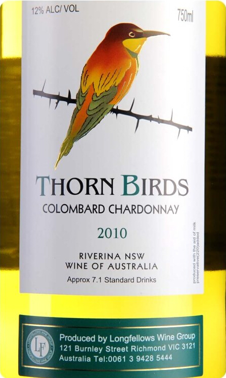 荆棘鸟莎当妮干白THRON BIRDS COLOMBARD CHARDONNAY