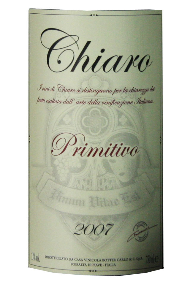 奇里奥皮特弗干红Chiaro Primitivo