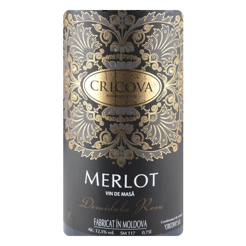 摩尔多瓦摩尔多瓦梅乐半甜红葡萄酒cricova merlot