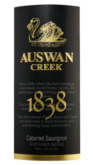 天鹅庄1838系列赤霞珠干红Auswan Creek 1838 Cabernet Sauvignon